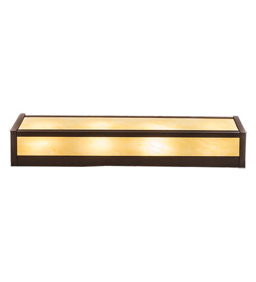 Meyda Lighting Prime 24" 4-Light Cafe Noir Vanity Light With Beige Botticino Idalight Shade