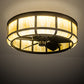 Meyda Lighting Prime 37" LED Mahogany Bronze Lanesboro Chandelier With Botticino Idalight Shade and Fan