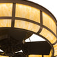 Meyda Lighting Prime 37" LED Mahogany Bronze Lanesboro Chandelier With Botticino Idalight Shade and Fan