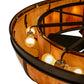 Meyda Lighting Prime 44" 16-Light Mahogany Bronze Dome Chandelier With Ambra Siena Idalight Shade Glass and Fan