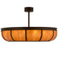 Meyda Lighting Prime 44" 16-Light Mahogany Bronze Dome Chandelier With Ambra Siena Idalight Shade Glass and Fan