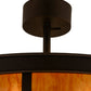Meyda Lighting Prime 44" 16-Light Mahogany Bronze Dome Chandelier With Ambra Siena Idalight Shade Glass and Fan
