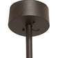 Meyda Lighting Prime 44" 16-Light Oil Rubbed Bronze Dome Chandelier With Amber Mica Shade Glass and Fan
