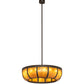 Meyda Lighting Prime 44" 16-Light Oil Rubbed Bronze Dome Chandelier With Amber Mica Shade Glass and Fan