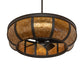 Meyda Lighting Prime 44" 16-Light Oil Rubbed Bronze Dome Chandelier With Amber Mica Shade Glass and Fan