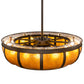 Meyda Lighting Prime 44" 16-Light Oil Rubbed Bronze Dome Chandelier With Amber Mica Shade Glass and Fan