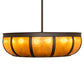 Meyda Lighting Prime 44" 16-Light Oil Rubbed Bronze Dome Chandelier With Amber Mica Shade Glass and Fan