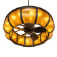 Meyda Lighting Prime 44" 16-Light Oil Rubbed Bronze Dome Chandelier With Amber Mica Shade Glass and Fan