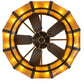 Meyda Lighting Prime 44" 16-Light Oil Rubbed Bronze Dome Chandelier With Amber Mica Shade Glass and Fan