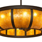 Meyda Lighting Prime 44" 16-Light Oil Rubbed Bronze Dome Chandelier With Amber Mica Shade Glass and Fan