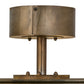 Meyda Lighting Prime 44" 8-Light Antique Copper Dome Chandelier With Beige Travertine Idalight Shade Glass and Fan