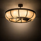 Meyda Lighting Prime 44" 8-Light Antique Copper Dome Chandelier With Sahara Taupe Idalight Shade and Fan