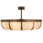 Meyda Lighting Prime 44" 8-Light Antique Copper Dome Chandelier With Sahara Taupe Idalight Shade and Fan