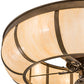 Meyda Lighting Prime 44" 8-Light Antique Copper Dome Chandelier With Sahara Taupe Idalight Shade and Fan
