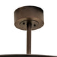 Meyda Lighting Prime 44" 8-Light Mahogany Bronze Dome Chandelier With Ivory Shade Glass and Black Fan