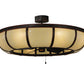 Meyda Lighting Prime 44" 8-Light Oil Rubbed Bronze Dome Chandelier With Creme Carrare Idalight Shade and Fan