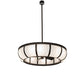 Meyda Lighting Prime 52" 12-Light Oil Rubbed Bronze Dome Chandelier With Angelwing Idalight Shade and Fan