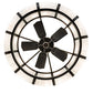 Meyda Lighting Prime 52" 12-Light Oil Rubbed Bronze Dome Chandelier With Angelwing Idalight Shade and Fan