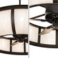 Meyda Lighting Prime 52" 12-Light Oil Rubbed Bronze Dome Chandelier With Angelwing Idalight Shade and Fan