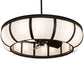 Meyda Lighting Prime 52" 12-Light Oil Rubbed Bronze Dome Chandelier With Angelwing Idalight Shade and Fan