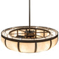 Meyda Lighting Prime 52" 6-Light Oil Rubbed Bronze Dome Chandelier With Beige Fleshtone Idalight Shade and Fan