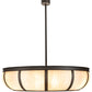 Meyda Lighting Prime 52" 6-Light Oil Rubbed Bronze Dome Chandelier With Beige Fleshtone Idalight Shade and Fan