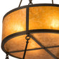 Meyda Lighting Prime 60" 12-Light 2-Tier Timeless Bronze Pendant Light With Amber Mica Shade Glass