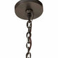 Meyda Lighting Prime 60" 12-Light 2-Tier Timeless Bronze Pendant Light With Amber Mica Shade Glass