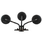 Meyda Lighting Primitive 15" 3-Light Costello Black Wall Sconce With Ivory Faux Candlelight