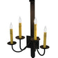 Meyda Lighting Primitive 16" 4-Light Costello Black Wall Sconce With Ivory Faux Candlelight