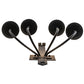 Meyda Lighting Primitive 16" 4-Light Costello Black Wall Sconce With Ivory Faux Candlelight