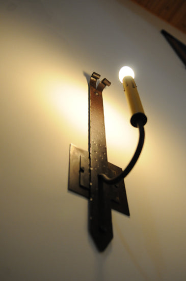 Meyda Lighting Primitive 3" Hand Wrought Iron Wall Sconce