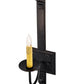Meyda Lighting Primitive 5" Costello Black Wall Sconce With Ivory Faux Candlelight