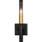Meyda Lighting Primitive 5" Costello Black Wall Sconce With Ivory Faux Candlelight