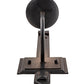 Meyda Lighting Primitive 5" Costello Black Wall Sconce With Ivory Faux Candlelight