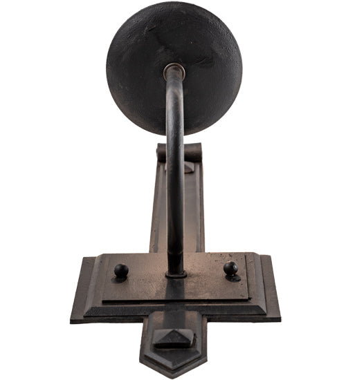 Meyda Lighting Primitive 5" Costello Black Wall Sconce With Ivory Faux Candlelight
