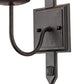 Meyda Lighting Primitive 5" Costello Black Wall Sconce With Ivory Faux Candlelight