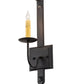 Meyda Lighting Primitive 5" Costello Black Wall Sconce With Ivory Faux Candlelight