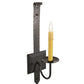 Meyda Lighting Primitive 5" Old Wrought Iron Wall Sconce With Ivory Faux Candlelight
