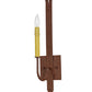 Meyda Lighting Primitive 5" Rust Wall Sconce With Ivory Faux Candlelight