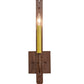 Meyda Lighting Primitive 5" Rust Wall Sconce With Ivory Faux Candlelight