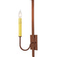 Meyda Lighting Primitive 5" Rust Wall Sconce With Ivory Faux Candlelight