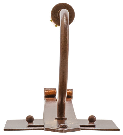 Meyda Lighting Primitive 5" Rust Wall Sconce With Ivory Faux Candlelight