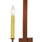 Meyda Lighting Primitive 5" Rust Wall Sconce With Ivory Faux Candlelight