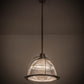 Meyda Lighting Prismatic 26" 3-Light Brushed Nickel Pendant Light With Clear Crystal Idalight Shade Glass