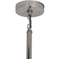 Meyda Lighting Prismatic 26" 3-Light Brushed Nickel Pendant Light With Clear Crystal Idalight Shade Glass