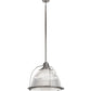 Meyda Lighting Prismatic 26" 3-Light Brushed Nickel Pendant Light With Clear Crystal Idalight Shade Glass