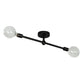 Meyda Lighting Pronograde 24" 2-Light Craftsman Brown Jack Flush Mount Light