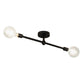 Meyda Lighting Pronograde 24" 2-Light Craftsman Brown Jack Flush Mount Light