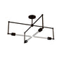 Meyda Lighting Pronograde 32" 4-Light Mahogany Bronze Semi-flush Mount Light
